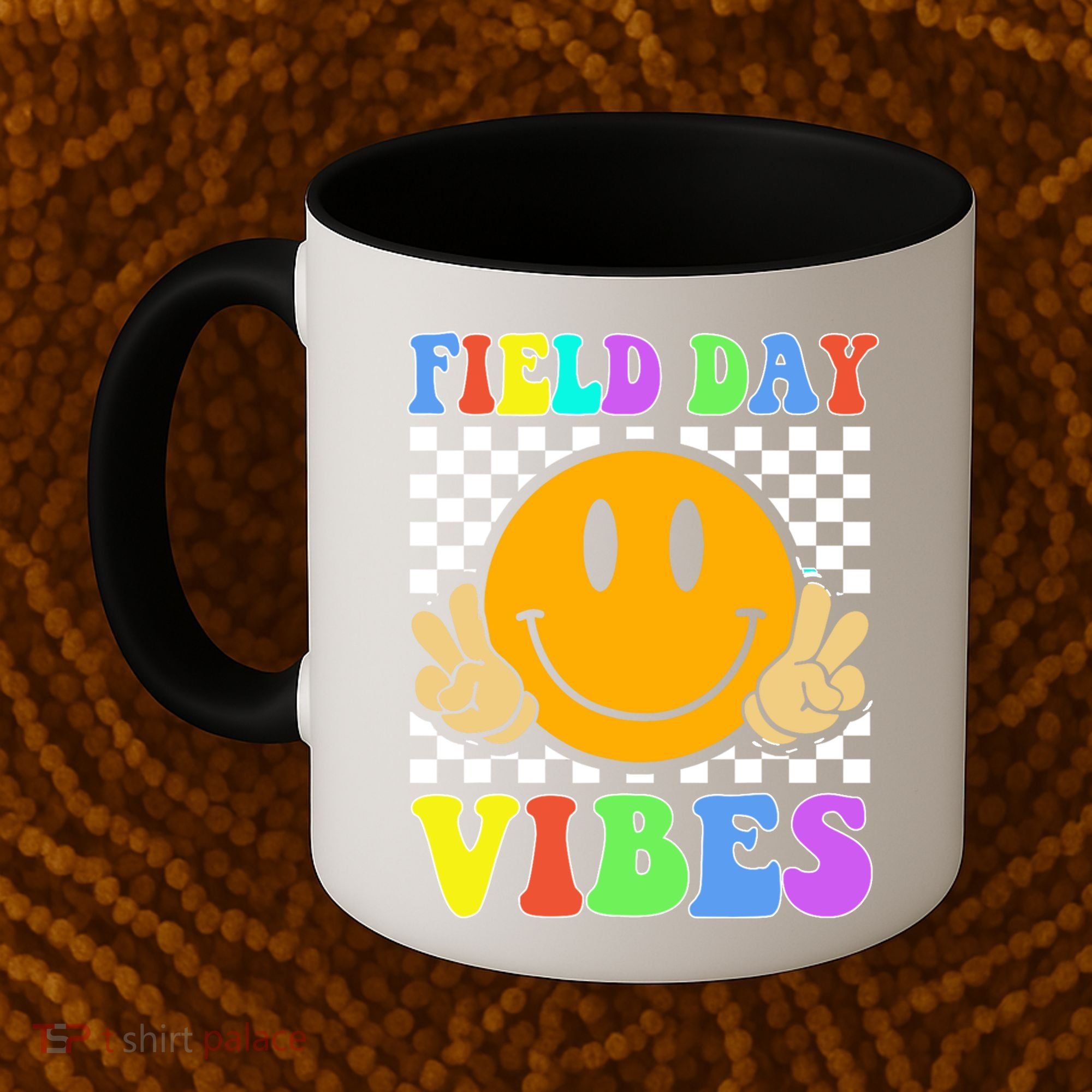 Field Day Vibes Smile Face 1st Day Of School Students And Teachers Coffee Mug