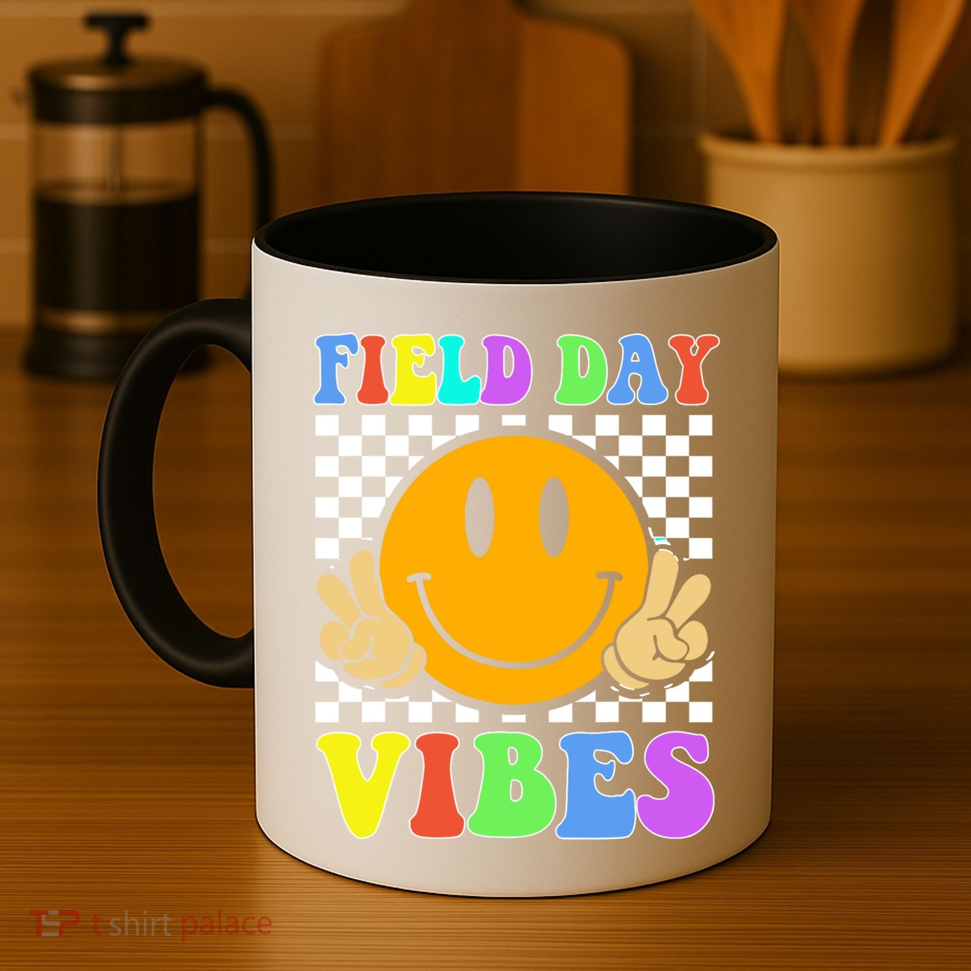 Field Day Vibes Smile Face 1st Day Of School Students And Teachers Coffee Mug