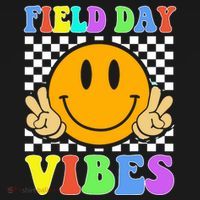 Field Day Vibes Smile Face 1st Day Of School Students And Teachers Polo thumb 3