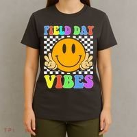 Field Day Vibes Smile Face 1st Day Of School Students And Teachers T-Shirt thumb 4