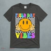Field Day Vibes Smile Face 1st Day Of School Students And Teachers T-Shirt thumb 5