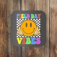 Field Day Vibes Smile Face 1st Day Of School Students And Teachers Coaster thumb 0
