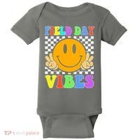 Field Day Vibes Smile Face 1st Day Of School Students And Teachers Baby Bodysuit thumb 0