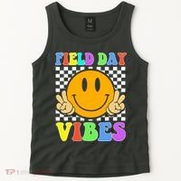 Field Day Vibes Smile Face 1st Day Of School Students And Teachers Tank Top thumb 2