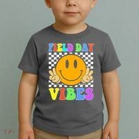 Field Day Vibes Smile Face 1st Day Of School Students And Teachers Toddler T-Shirt thumb 2