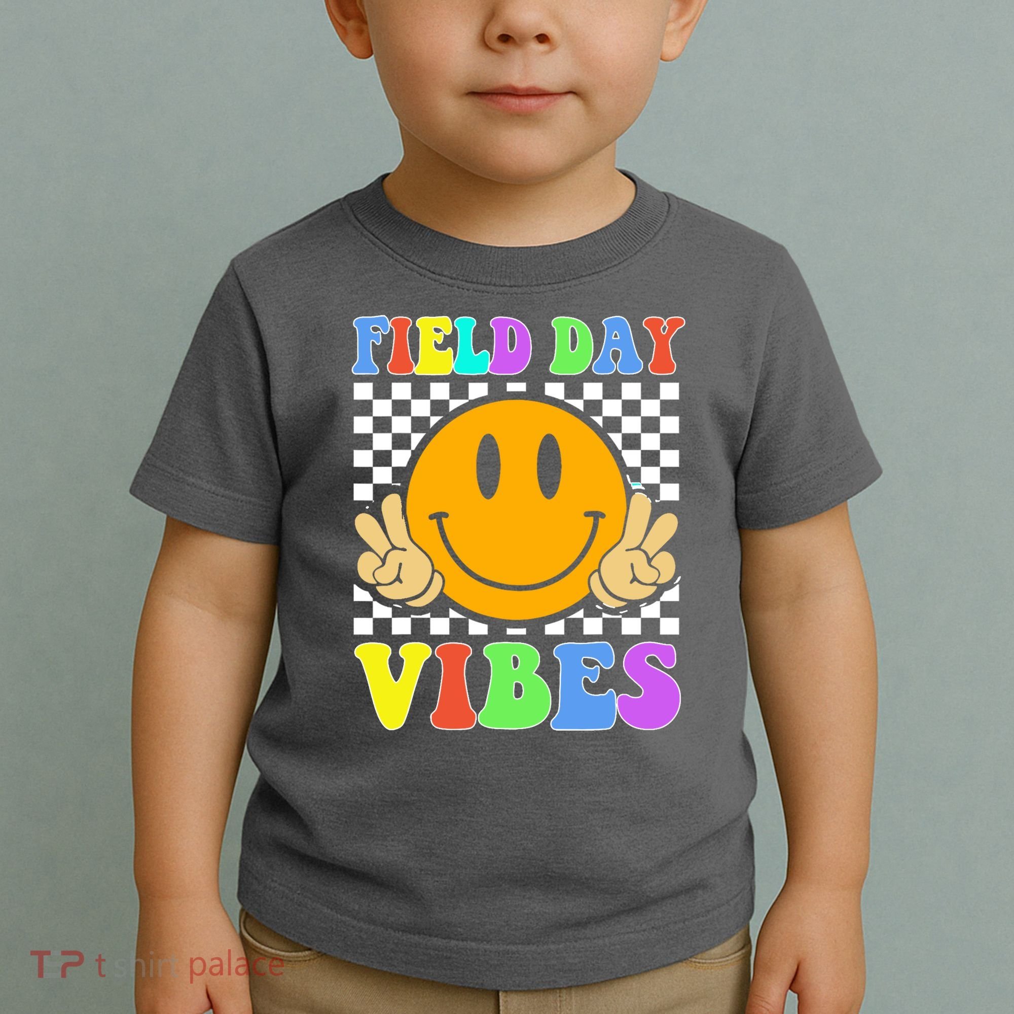 Field Day Vibes Smile Face 1st Day Of School Students And Teachers Toddler T-Shirt