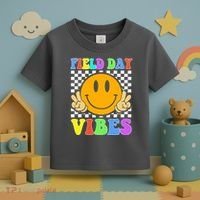 Field Day Vibes Smile Face 1st Day Of School Students And Teachers Toddler T-Shirt thumb 3