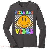 Field Day Vibes Smile Face 1st Day Of School Students And Teachers Women's Long Sleeve Shirt thumb 0