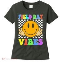 Field Day Vibes Smile Face 1st Day Of School Students And Teachers Women's T-Shirt thumb 0