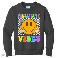 Field Day Vibes Smile Face 1st Day Of School Students And Teachers Kids Sweatshirt thumb 0