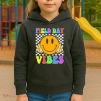 Field Day Vibes Smile Face 1st Day Of School Students And Teachers Kids Hoodie thumb 3