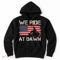 Father's Day We Ride At Dawn Lawnmower USA Flag Mowing Hoodie thumb 0