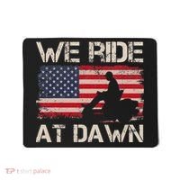 Father's Day We Ride At Dawn Lawnmower USA Flag Mowing Mousepad thumb 0