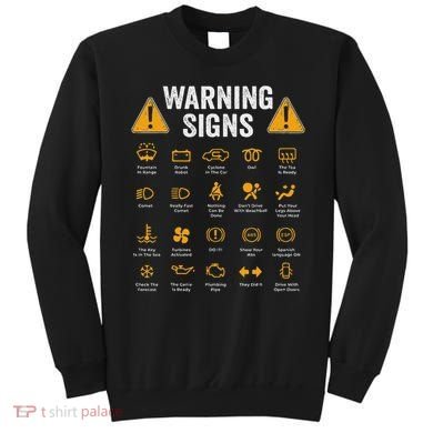 Funny Driving Warning Signs 101 Auto Mechanic Gift Driver Sweatshirt