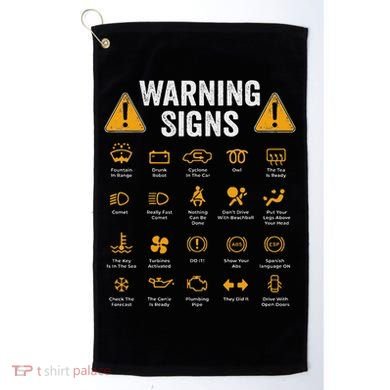 Funny Driving Warning Signs 101 Auto Mechanic Gift Driver Golf Towel