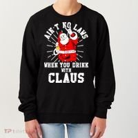 Funny Drinking With Santa Claus Women's Sweatshirt thumb 0