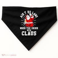 Funny Drinking With Santa Claus USA-Made Doggie Bandana thumb 0