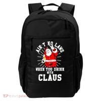 Funny Drinking With Santa Claus Backpack thumb 0
