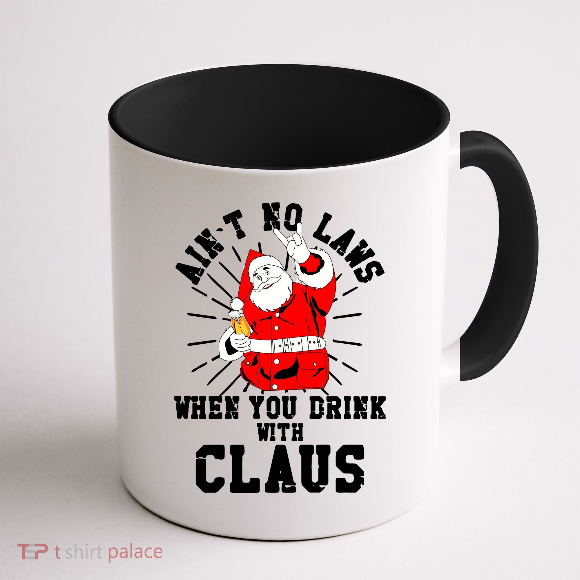Funny Drinking With Santa Claus Coffee Mug