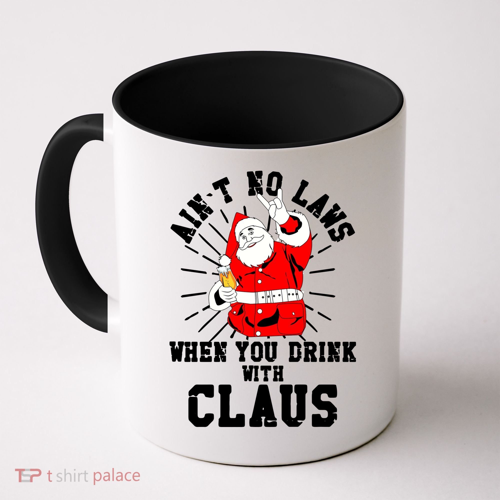 Funny Drinking With Santa Claus Coffee Mug
