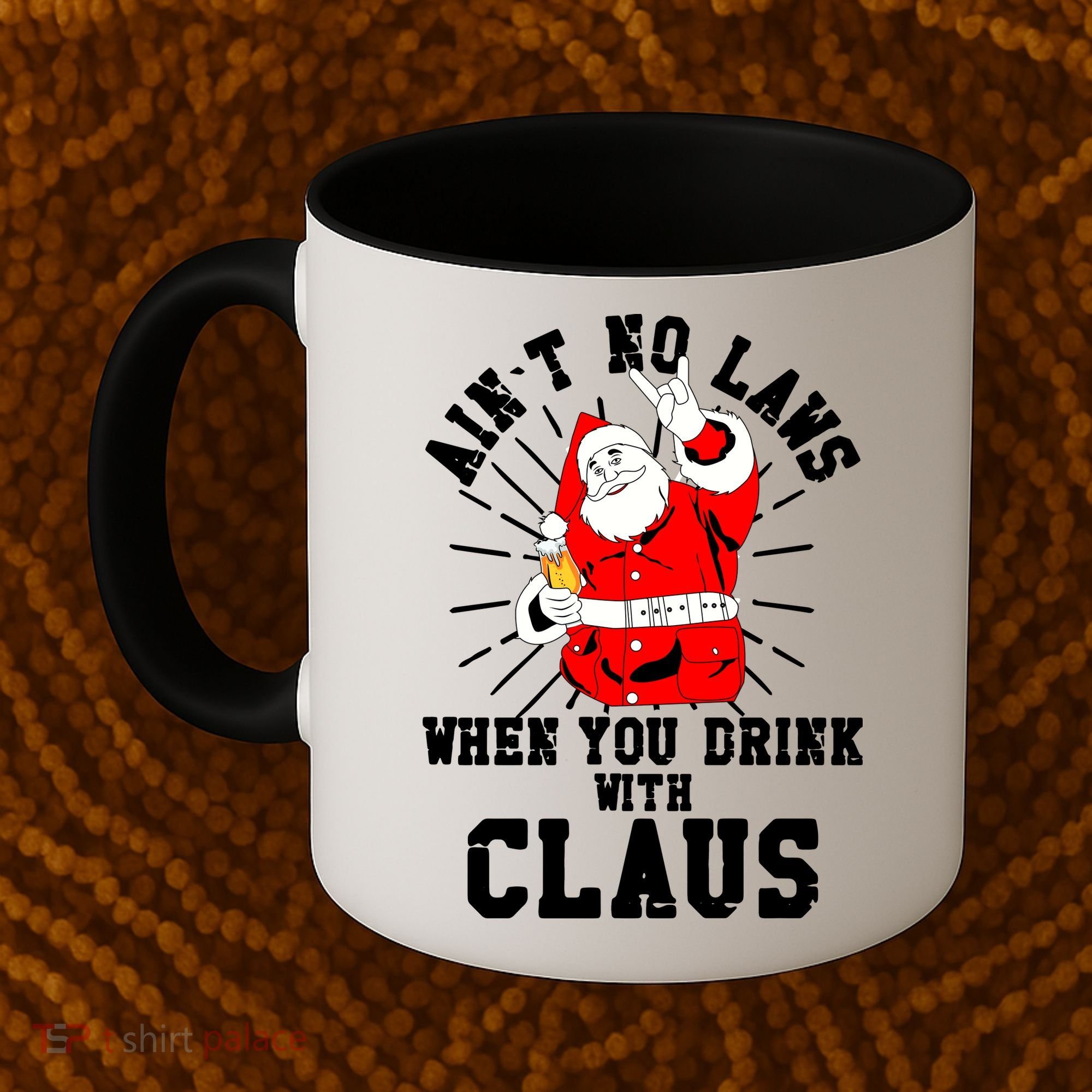 Funny Drinking With Santa Claus Coffee Mug