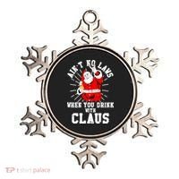 Funny Drinking With Santa Claus Ornament thumb 0
