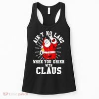 Funny Drinking With Santa Claus Women's Tank Top thumb 0