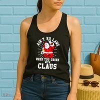 Funny Drinking With Santa Claus Women's Tank Top thumb 2