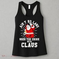 Funny Drinking With Santa Claus Women's Tank Top thumb 3