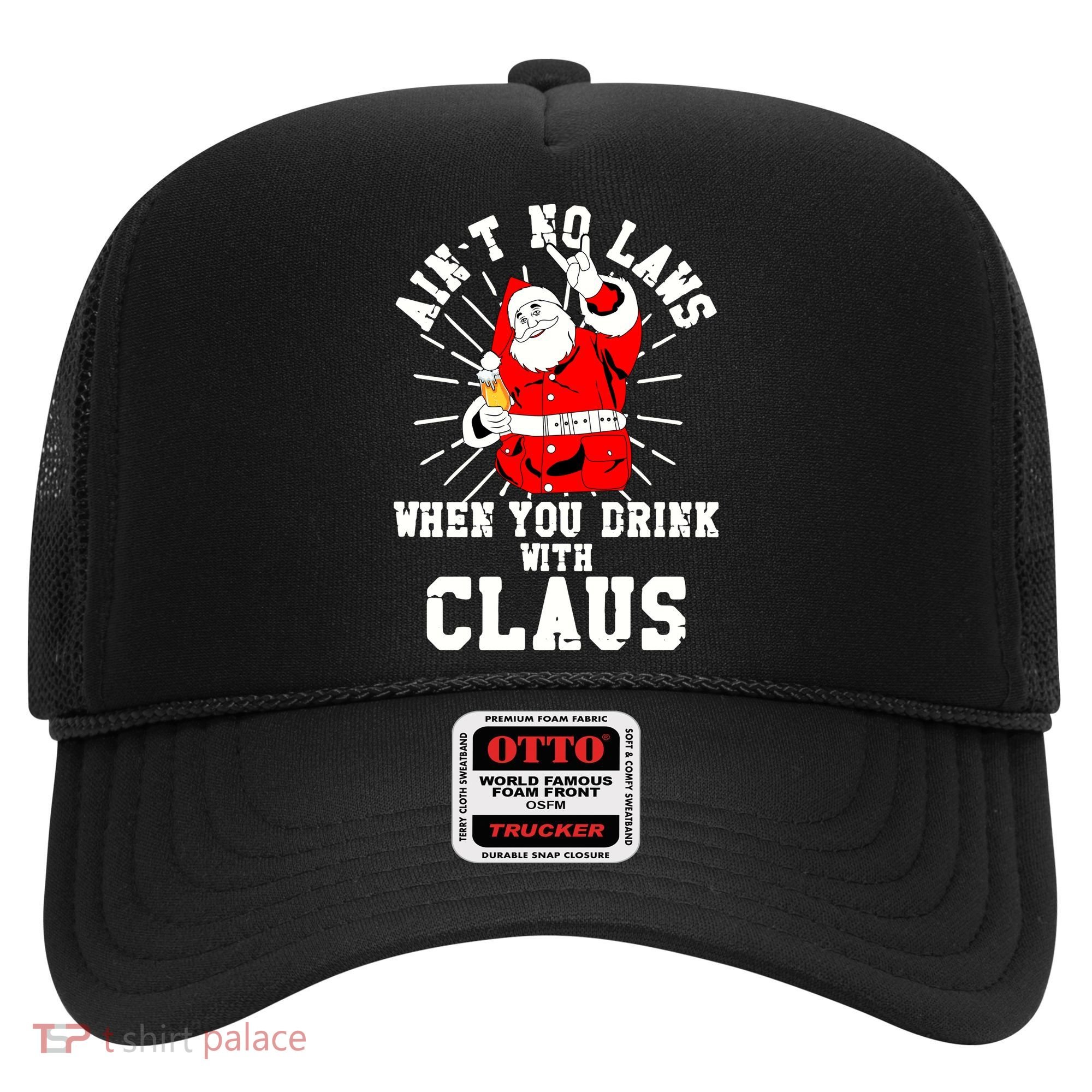 Funny Drinking With Santa Claus Hat