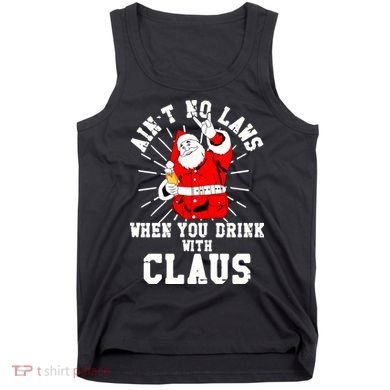 Funny Drinking With Santa Claus Tank Top
