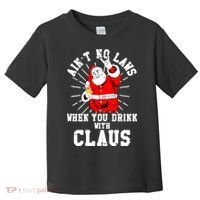 Funny Drinking With Santa Claus Toddler T-Shirt thumb 0