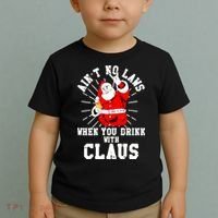 Funny Drinking With Santa Claus Toddler T-Shirt thumb 2
