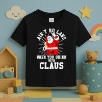 Funny Drinking With Santa Claus Toddler T-Shirt thumb 3