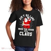 Funny Drinking With Santa Claus Kids T-Shirt thumb 2
