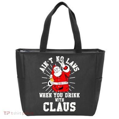 Funny Drinking With Santa Claus Tote Bag