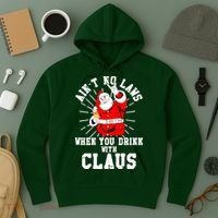 Funny Drinking With Santa Claus Hoodie thumb 3