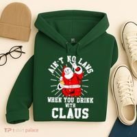 Funny Drinking With Santa Claus Hoodie thumb 4
