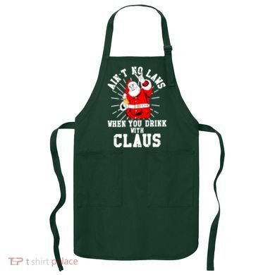 Funny Drinking With Santa Claus Apron