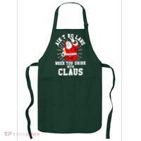 Funny Drinking With Santa Claus Apron thumb 0