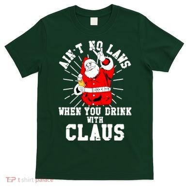 Funny Drinking With Santa Claus T-Shirt