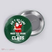 Funny Drinking With Santa Claus Button thumb 0