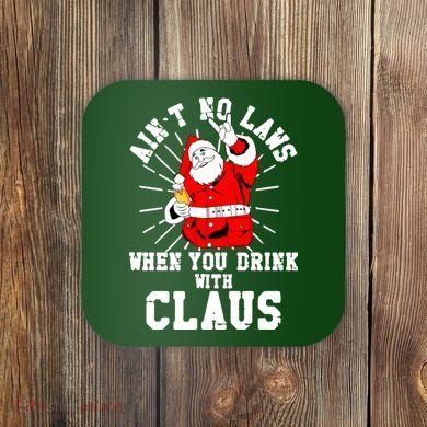 Funny Drinking With Santa Claus Coaster