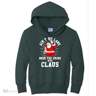 Funny Drinking With Santa Claus Kids Hoodie