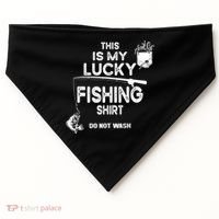Fishing Don't Wash Funny Fishing USA-Made Doggie Bandana thumb 0