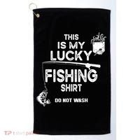 Fishing Don't Wash Funny Fishing Golf Towel thumb 0