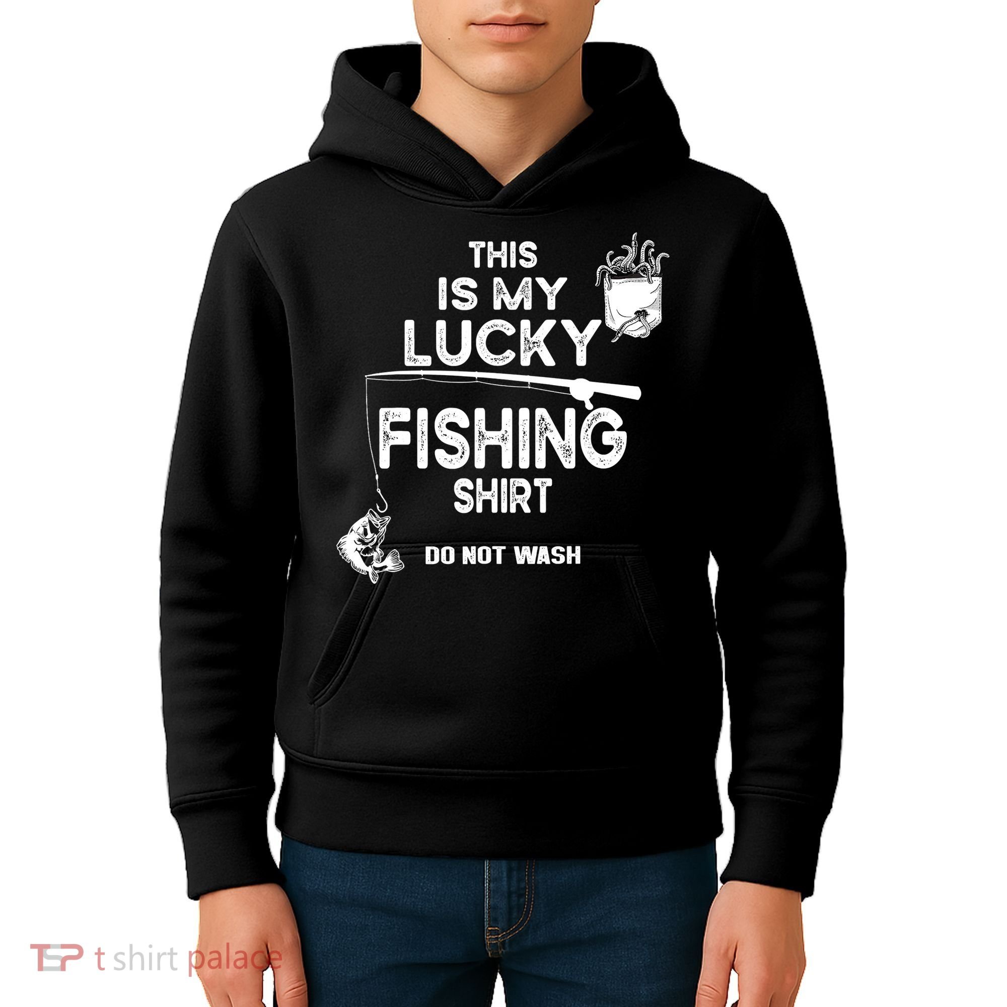 Fishing Don't Wash Funny Fishing Kids Hoodie