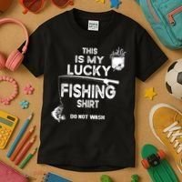 Fishing Don't Wash Funny Fishing Kids T-Shirt thumb 3