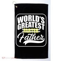 Funny Dad Worlds Greatest Farter Father Gift Golf Towel thumb 0