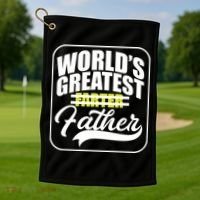 Funny Dad Worlds Greatest Farter Father Gift Golf Towel thumb 1